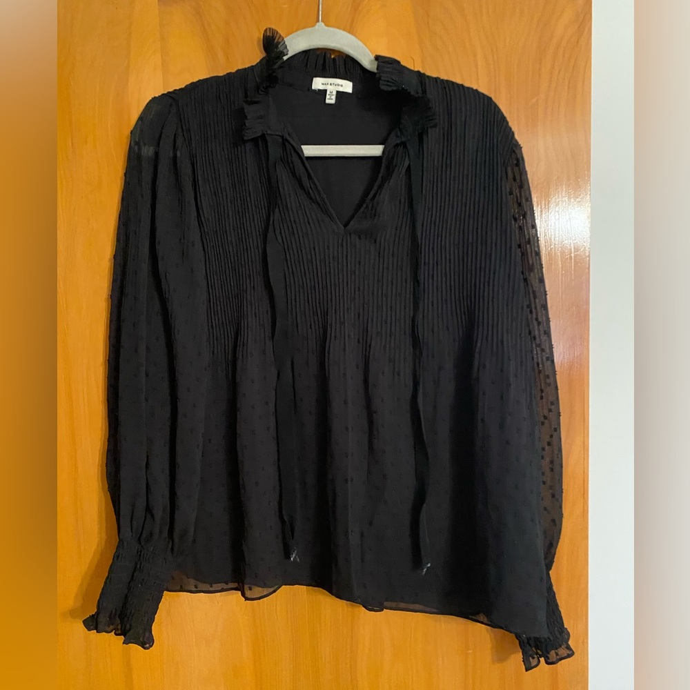 Max Studio black blouse
